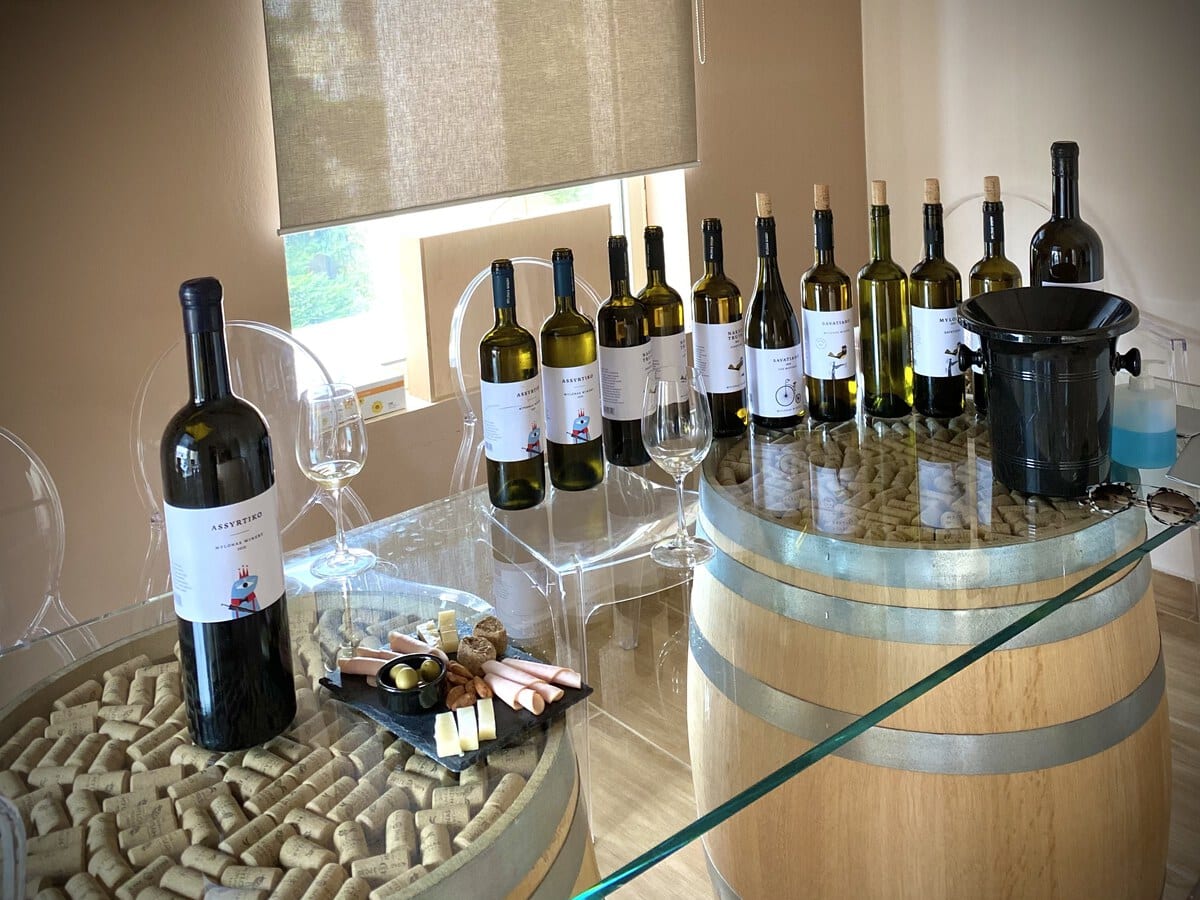 Tasting Savatiano at Mylonas winery